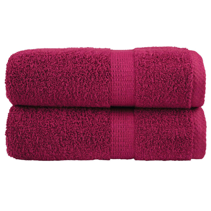 Prosoape de baie premium, SOLUND, 2 buc., bordeaux, 30x30 cm, 600 g/m² WALTI