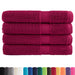 Prosoape premium, SOLUND 4 buc roșu bordo 100x200cm 600gsm - WALTI WALTI