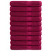 Prosoape premium, SOLUND 10buc roșu bordo 100x200cm 600gsm - WALTI WALTI
