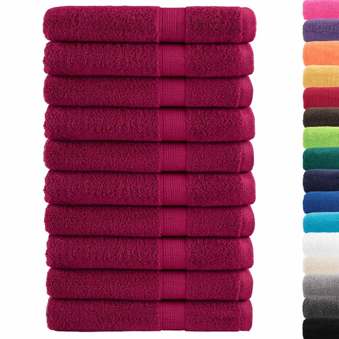 Prosoape premium, SOLUND 10buc roșu bordo 100x200cm 600gsm - WALTI WALTI