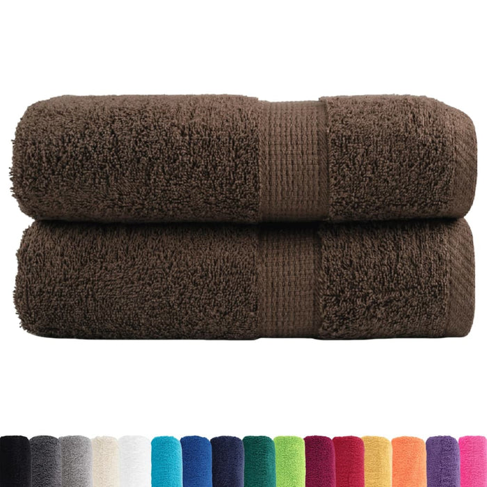 Prosoape de baie premium, SOLUND, 2 buc., maro, 30 x 30 cm, 600 g/m² WALTI