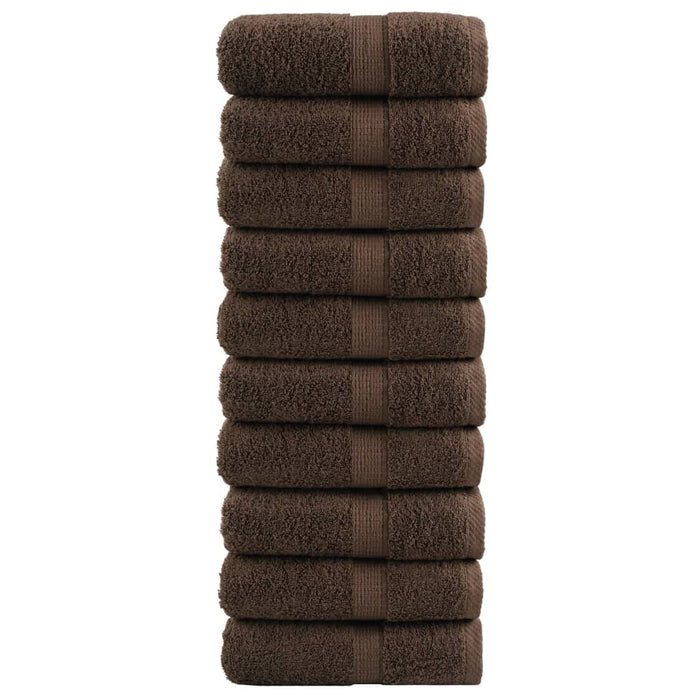 Prosoape oaspeți premium, SOLUND, 10 buc. maro 30x50cm 600gsm WALTI
