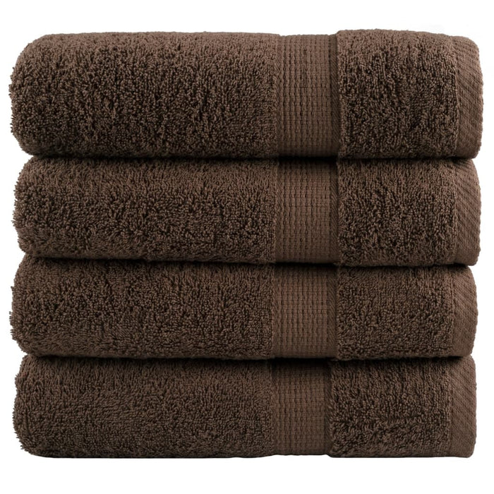 Prosoape de mâini premium, SOLUND 4 buc maro 50x100cm 600gsm - WALTI WALTI