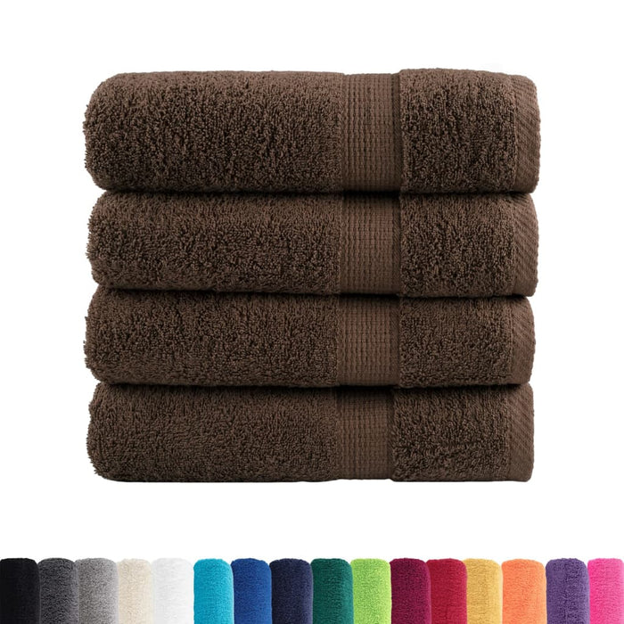 Prosoape de mâini premium, SOLUND 4 buc maro 50x100cm 600gsm - WALTI WALTI