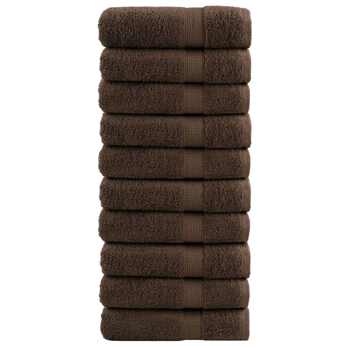 Prosoape de mâini premium, SOLUND 10 buc maro 50x100cm 600gsm - WALTI WALTI