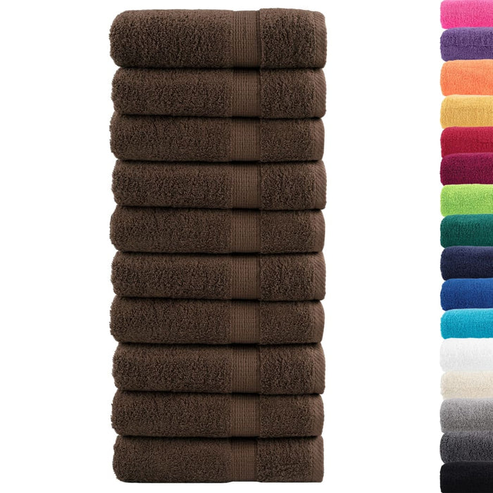 Prosoape de mâini premium, SOLUND 10 buc maro 50x100cm 600gsm - WALTI WALTI