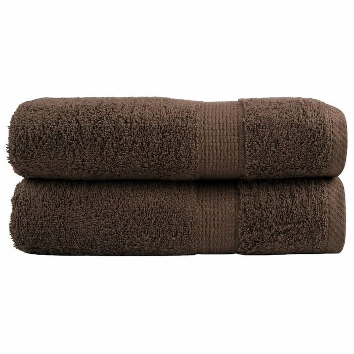 Prosoape de duș premium, SOLUND 2 buc maro 70x140cm 600 gsm WALTI