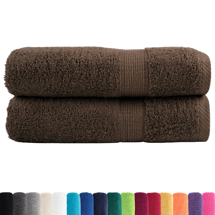 Prosoape de duș premium, SOLUND 2 buc maro 70x140cm 600 gsm WALTI