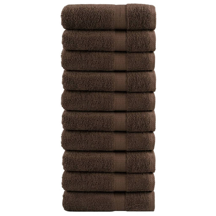 Prosoape de duș premium, SOLUND 10 buc maro 70x140cm 600 gsm - WALTI WALTI