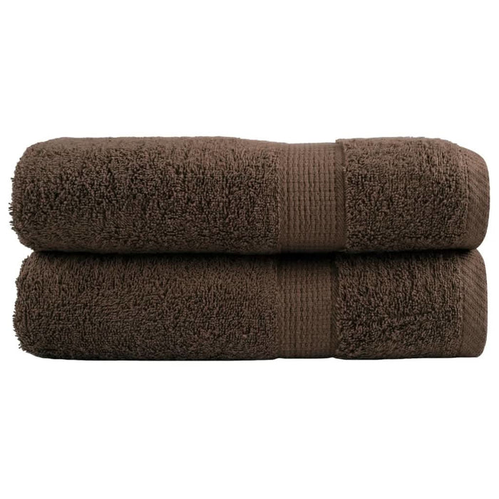 Prosoape de baie premium, SOLUND 2 buc maro 100x150cm 600gsm - WALTI WALTI