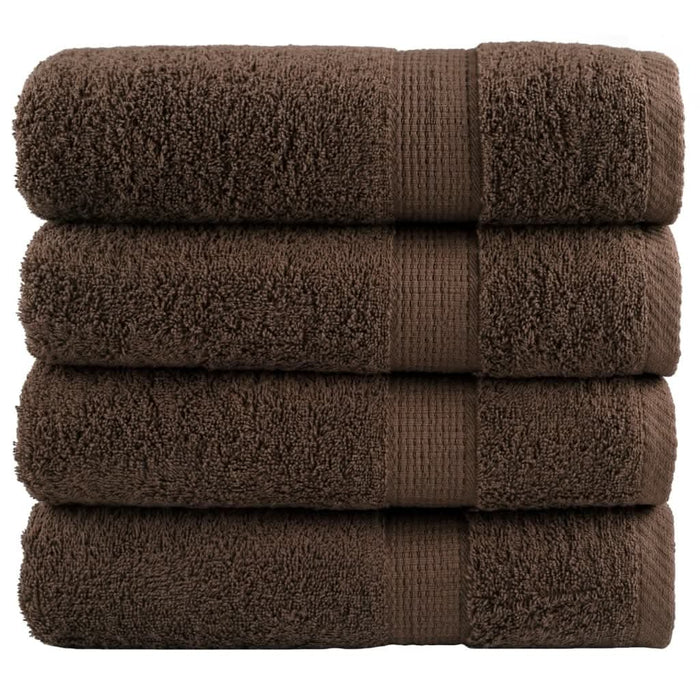 Prosoape de baie premium, SOLUND 4 buc maro 100x150cm 600gsm - WALTI WALTI