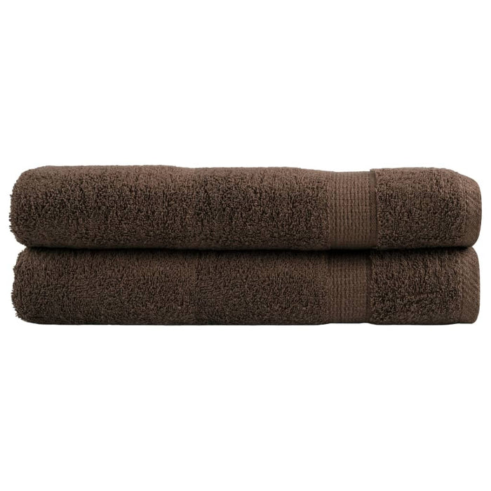 Prosoape de saună premium, SOLUND 2 buc maro 80x200cm 600gsm WALTI