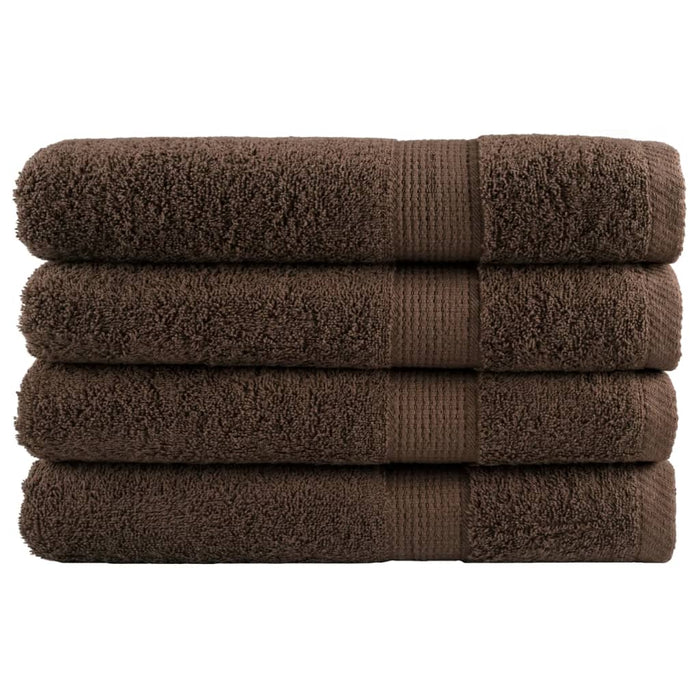 Prosoape de saună premium, SOLUND 4 buc maro 80x200cm 600gsm WALTI