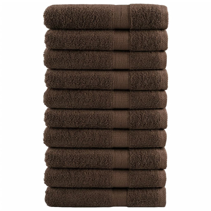 Prosoape de saună premium, SOLUND 10 buc maro 80x200cm 600gsm WALTI