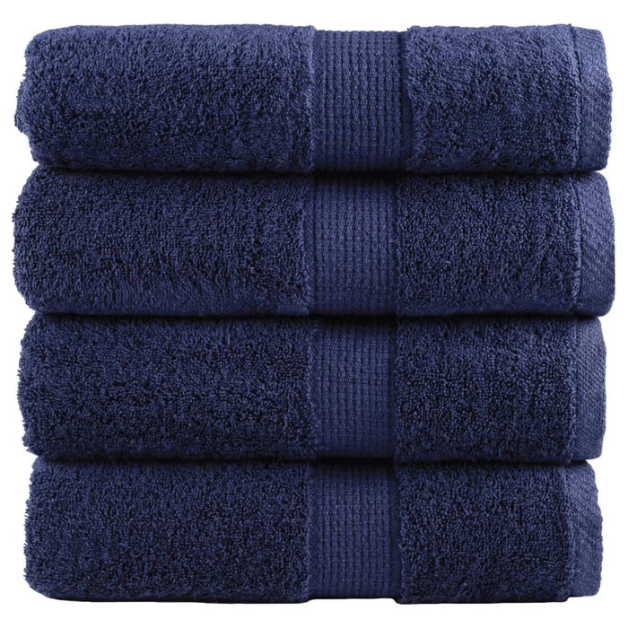 Prosoape de baie premium, SOLUND, 4 buc., bleumarin, 30 x 30 cm, 600 g/m² WALTI