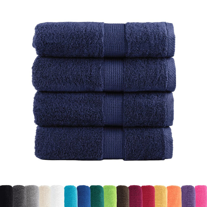 Prosoape de baie premium, SOLUND, 4 buc., bleumarin, 30 x 30 cm, 600 g/m² WALTI