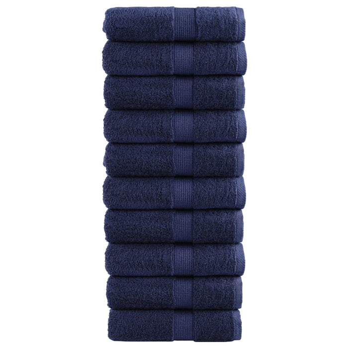 Prosoape de baie premium, SOLUND, 10 buc., bleumarin, 30 x 30 cm, 600 g/m² WALTI
