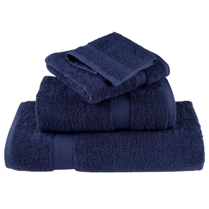Prosoape de baie premium, SOLUND, 10 buc., bleumarin, 30 x 30 cm, 600 g/m² WALTI
