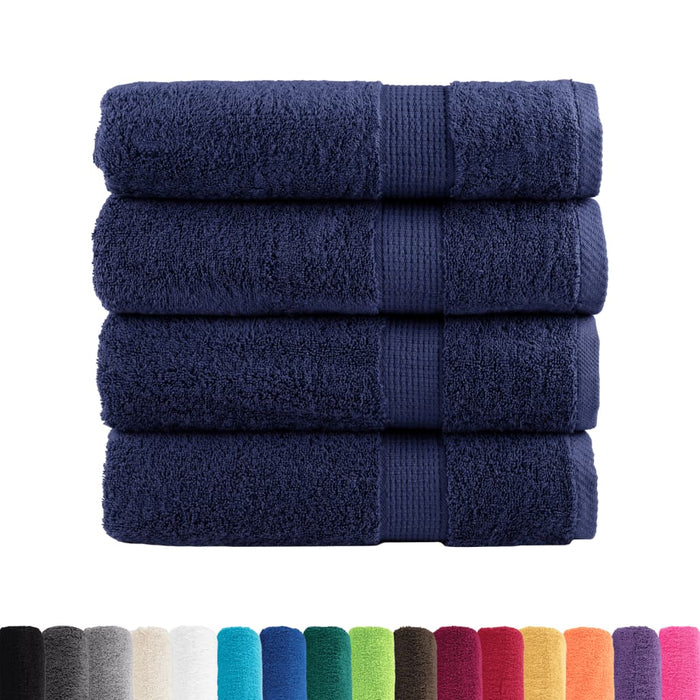 Prosoape de duș premium, SOLUND 4 buc bleumarin 70x140cm 600 gsm WALTI