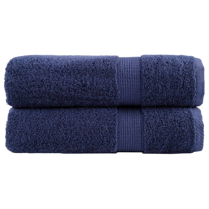 Prosoape de baie premium, SOLUND 2buc bleumarin 100x150cm 600gsm WALTI