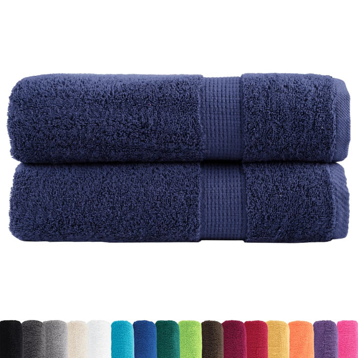 Prosoape de baie premium, SOLUND 2buc bleumarin 100x150cm 600gsm WALTI
