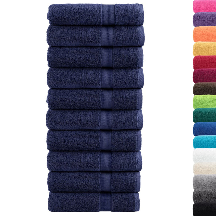 Prosoape de baie premium, SOLUND 10buc albastru 100x150cm 600gsm - WALTI WALTI