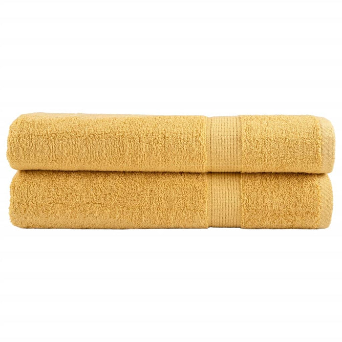 Prosoape de saună premium, SOLUND 2 buc auriu 80x200cm 600gsm WALTI