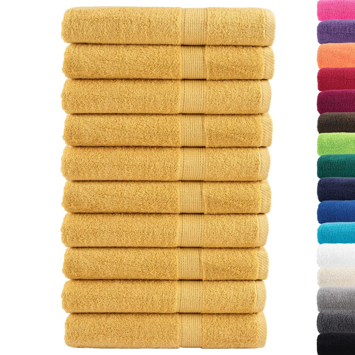 Prosoape premium, SOLUND 10 buc auriu 100x200cm 600gsm WALTI
