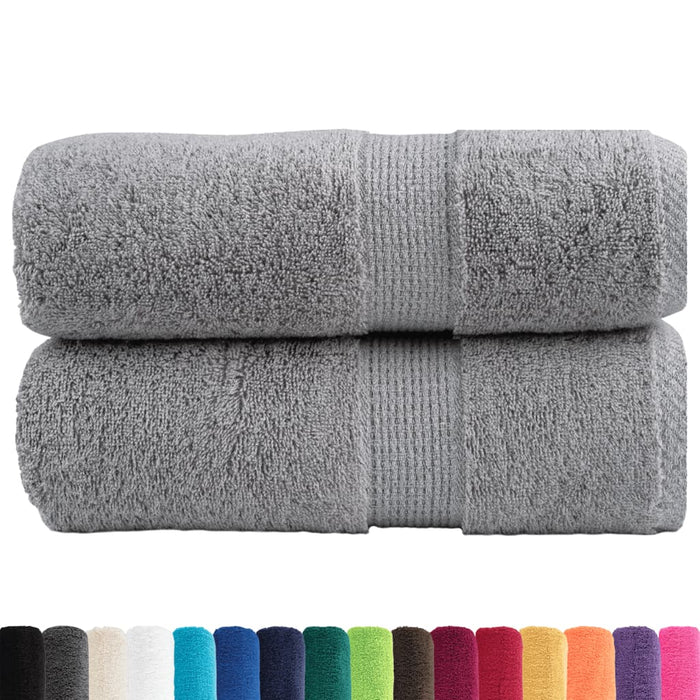 Prosoape de baie premium, SOLUND, 2 buc., gri, 30 x 30 cm, 600 g/m² WALTI