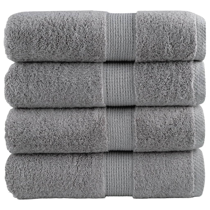 Prosoape de baie premium, SOLUND, 4 buc., gri, 30 x 30 cm, 600 g/m² WALTI