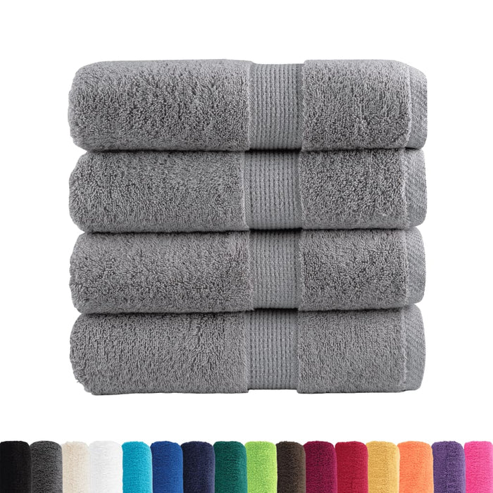 Prosoape de baie premium, SOLUND, 4 buc., gri, 30 x 30 cm, 600 g/m² WALTI