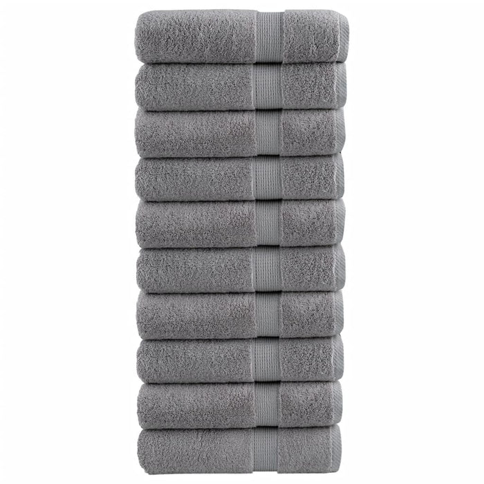 Prosoape de duș premium, SOLUND 10 buc gri 70x140cm 600 gsm - WALTI WALTI