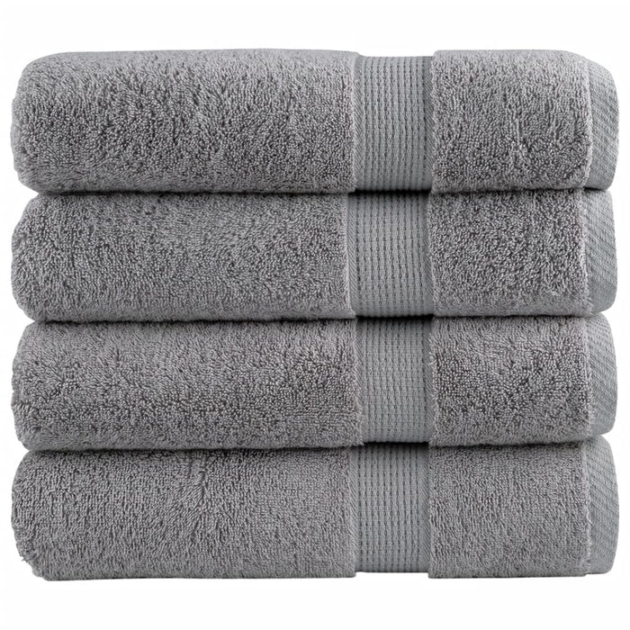 Prosoape de baie premium, SOLUND 4 buc gri 100x150cm 600gsm - WALTI WALTI