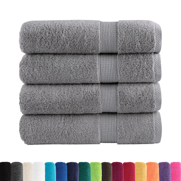 Prosoape de baie premium, SOLUND 4 buc gri 100x150cm 600gsm - WALTI WALTI