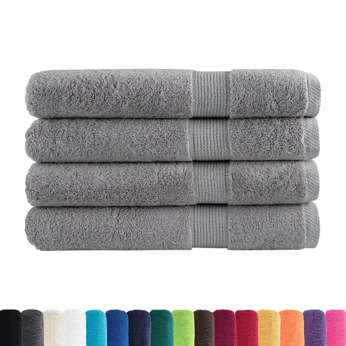 Prosoape de saună premium, SOLUND 4 buc gri 80x200cm 600gsm WALTI