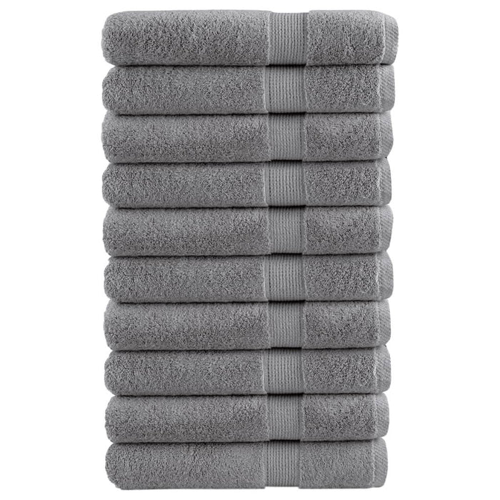 Prosoape de saună premium, SOLUND 10 buc gri 80x200cm 600gsm WALTI