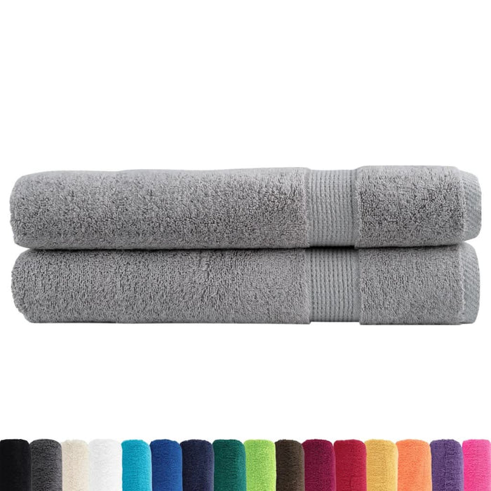 Prosoape premium, SOLUND 2 buc gri 100x200cm 600gsm WALTI