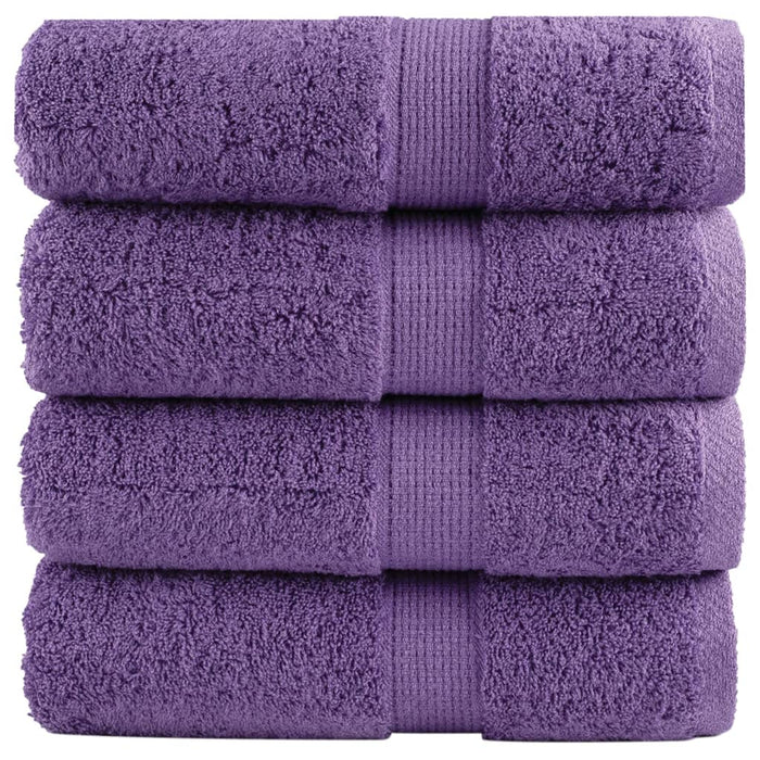 Prosoape de baie premium SOLUND, 4 buc., violet, 30x30 cm, 600 g/m² WALTI