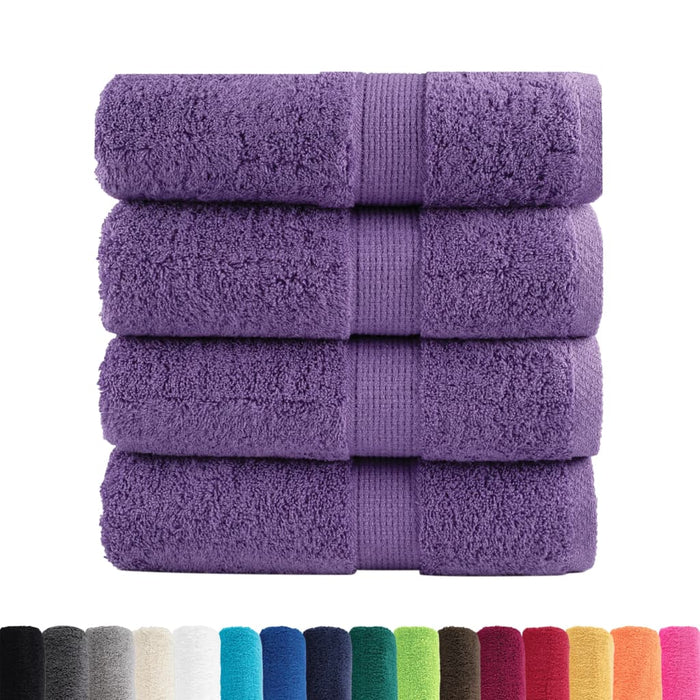Prosoape de baie premium SOLUND, 4 buc., violet, 30x30 cm, 600 g/m² WALTI