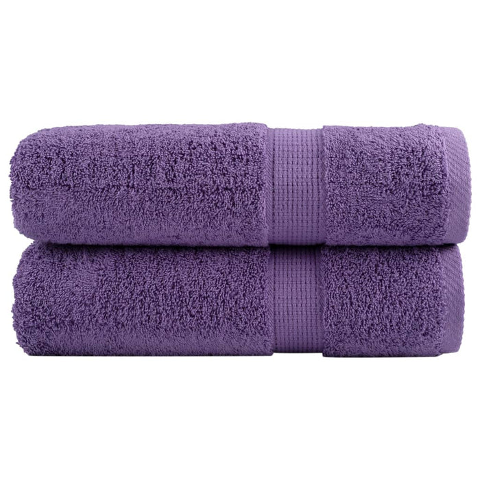 Prosoape de duș premium SOLUND 2 buc. violet 70x140 cm 600 gsm WALTI