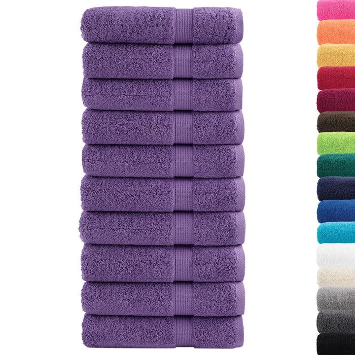 Prosoape de duș premium SOLUND 10 buc. violet 70x140 cm 600 gsm WALTI