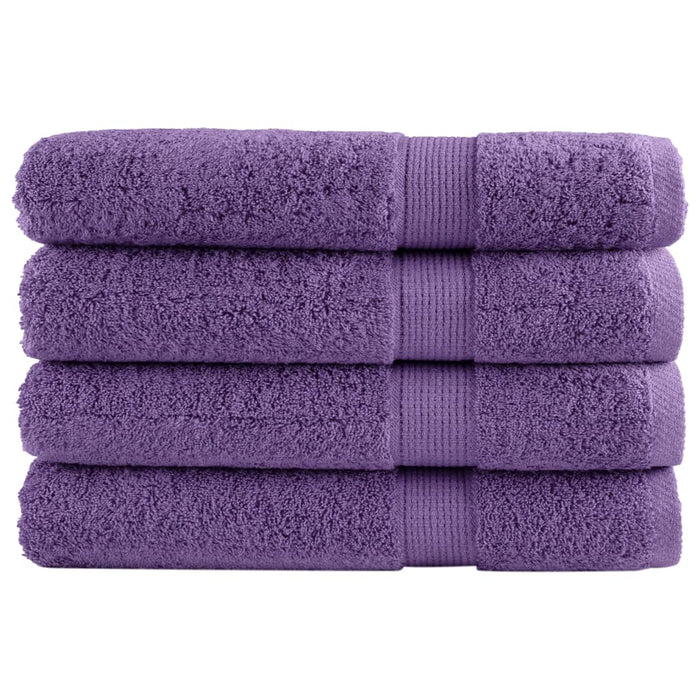 Prosoape de saună premium SOLUND 4 buc. violet 80x200 cm 600gsm WALTI