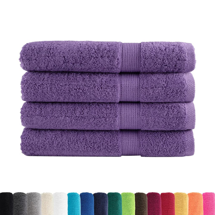 Prosoape de saună premium SOLUND 4 buc. violet 80x200 cm 600gsm WALTI