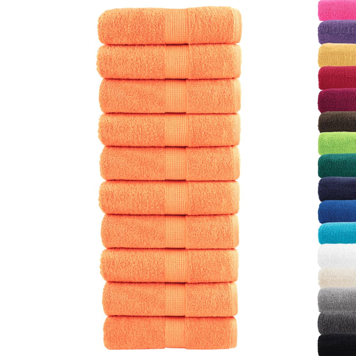 Prosoape de baie premium SOLUND, 10 buc. portocalii, 30x30 cm, 600 g/m² WALTI