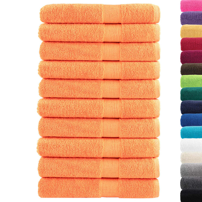 Prosoape premium SOLUND 10 buc. portocaliu 100x200 cm 600 gsm WALTI