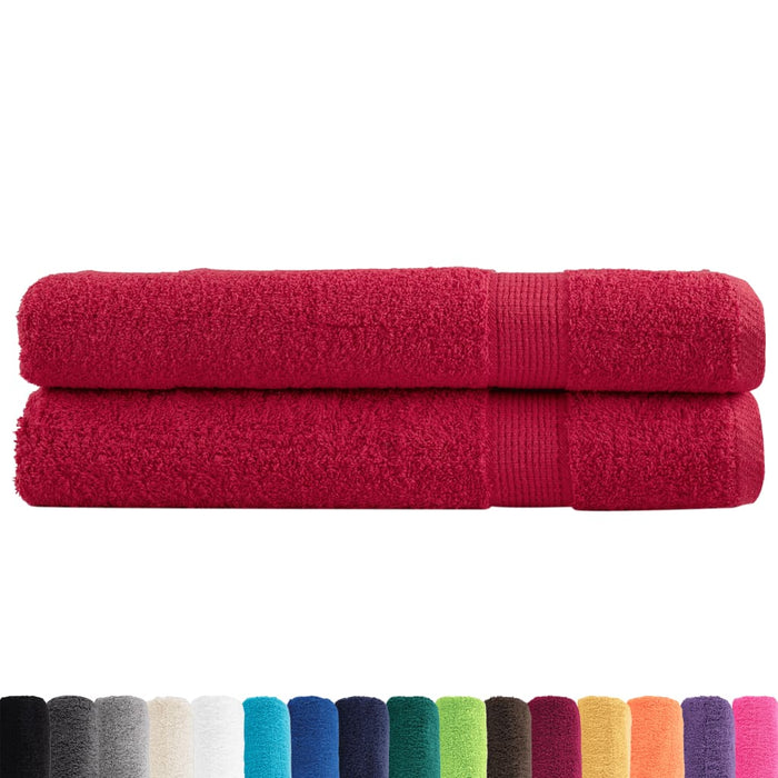 Prosoape de saună premium SOLUND 2 buc. roșu 80x200 cm 600 gsm WALTI