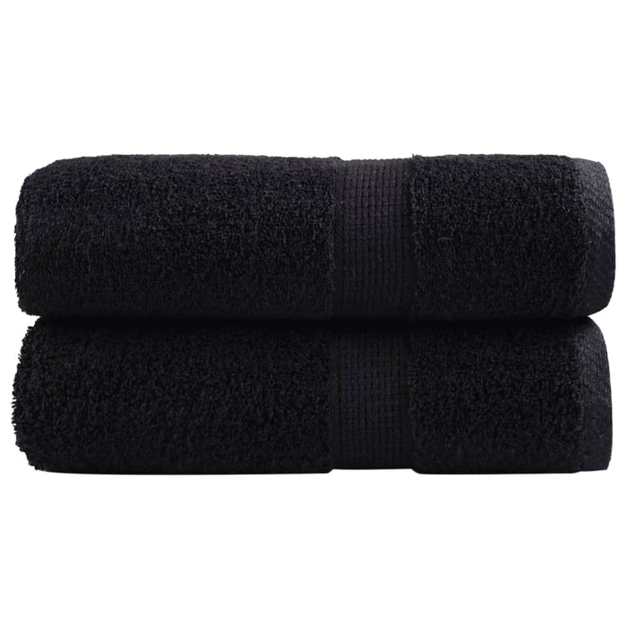 Prosoape de baie premium SOLUND, 2 buc., negru, 30x30 cm, 600 g/m² WALTI