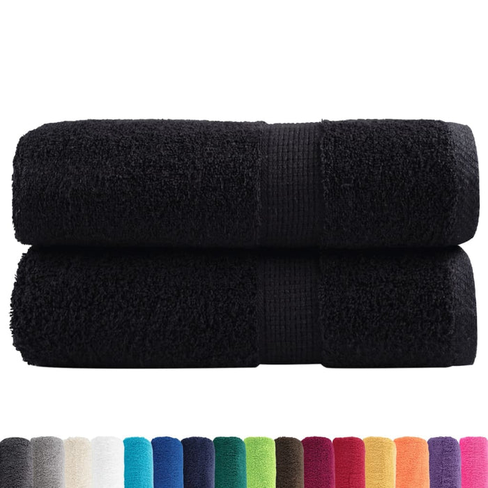Prosoape de baie premium SOLUND, 2 buc., negru, 30x30 cm, 600 g/m² WALTI