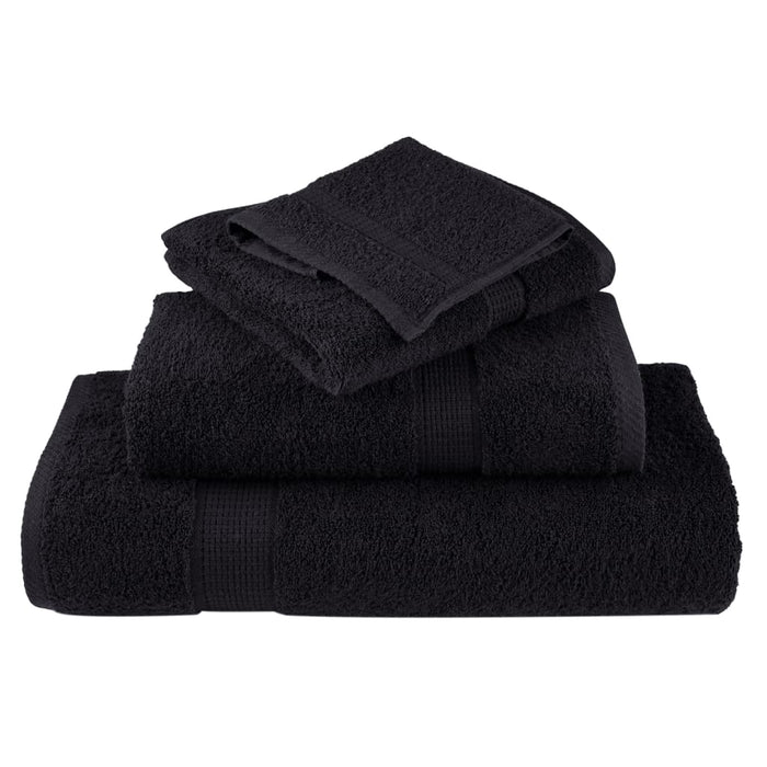Prosoape de baie premium SOLUND, 2 buc., negru, 30x30 cm, 600 g/m² WALTI