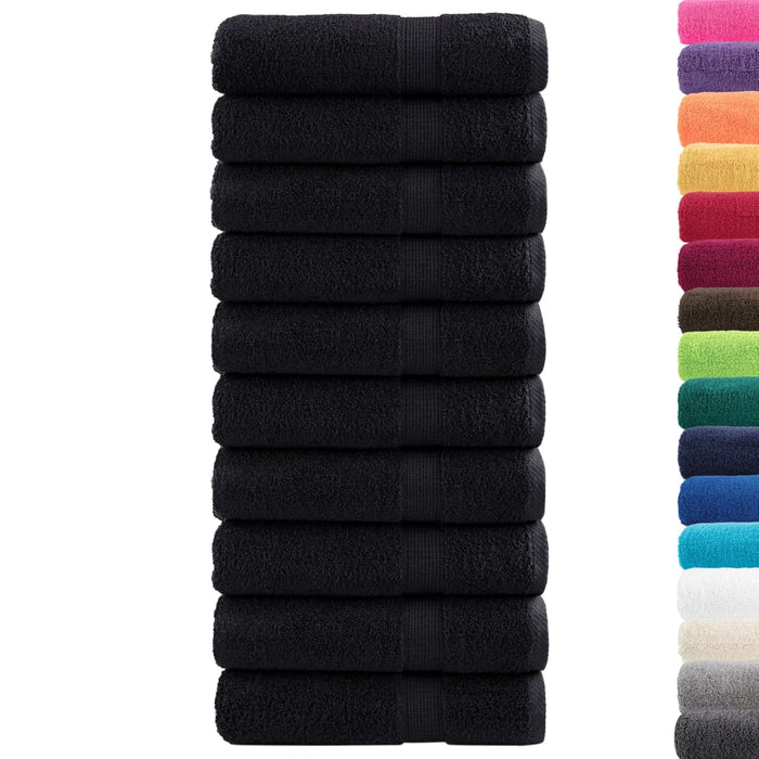 Prosoape de mâini premium SOLUND 10 buc. negru 50x100cm 600 gsm - WALTI WALTI